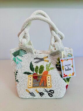TIKTOK VIRAL HANDCRAFTED IN INDIA VEGGIE GARDEN BEADED HANDBAG